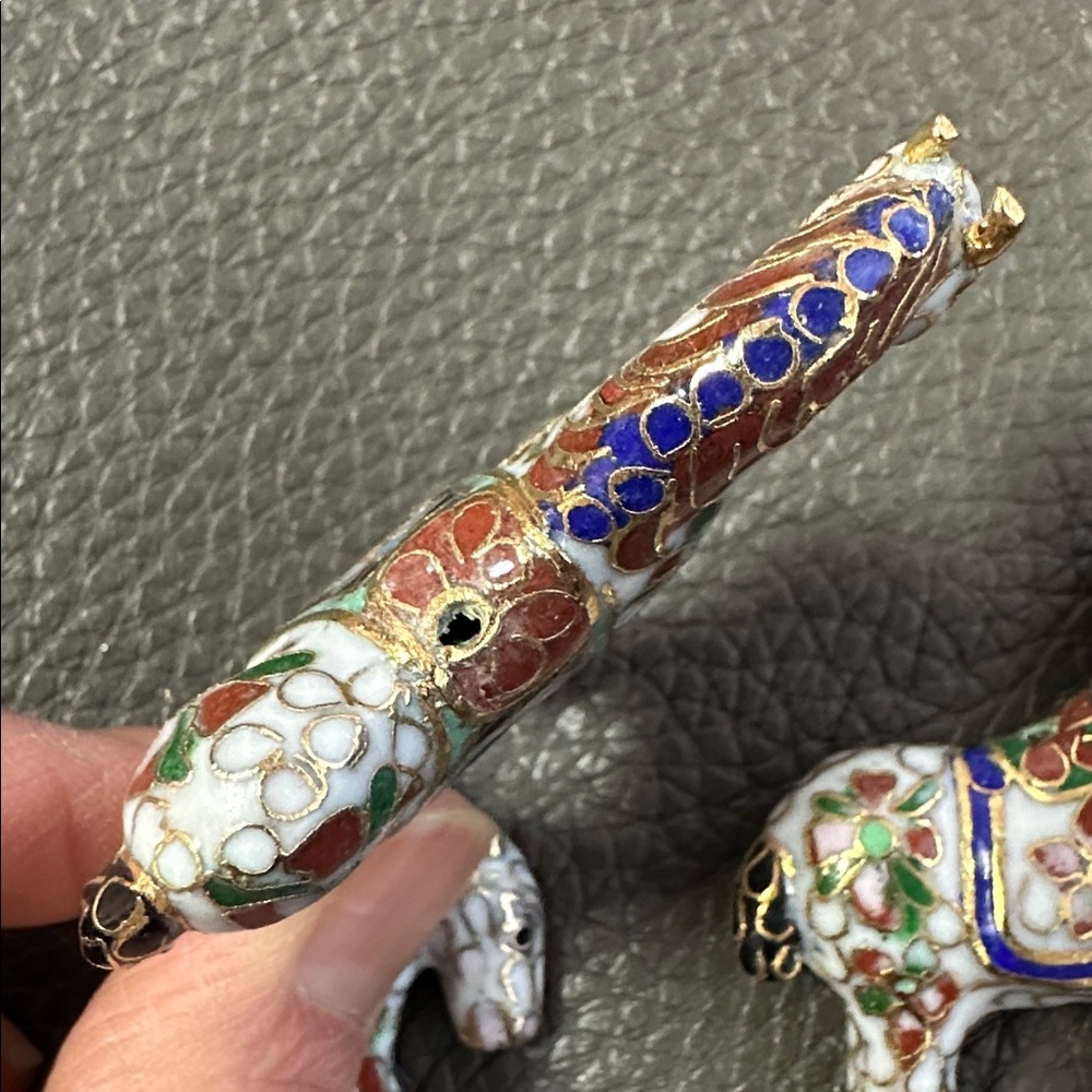Rare Vintage Cloisonné Horse Bundle - Picture 6 of 9